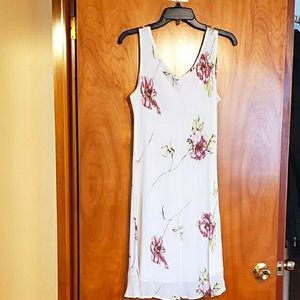 Express White and Pink Summer Floral Dress
